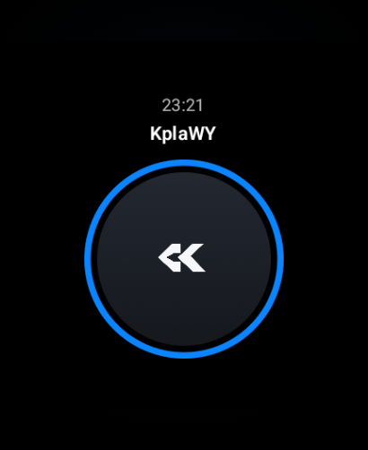 KplaWY no Apple Watch pronto para salvar o replay pelo pulso